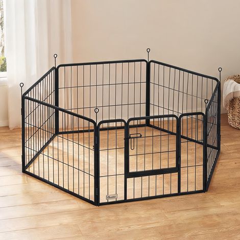 Barrière pour chien grau en stahl 160 x 80 x 60 cm (1/5)