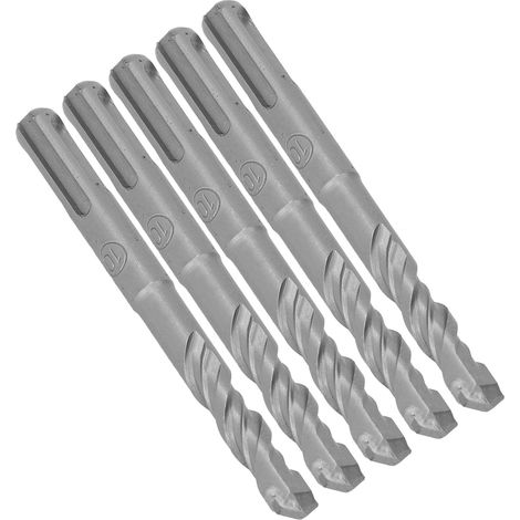 Set de 5 forets béton 110mm pour perceuse à percussion, pointes carbure pour maçonnerie, pierre et béton (Ø10mm).