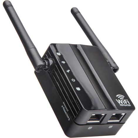 Répéteur WiFi - 300 Mbps - 2,4 GHz - Mode Relais et Routeur - Antennes Doubles - Port RJ45 - WPS - Compact (1/5)