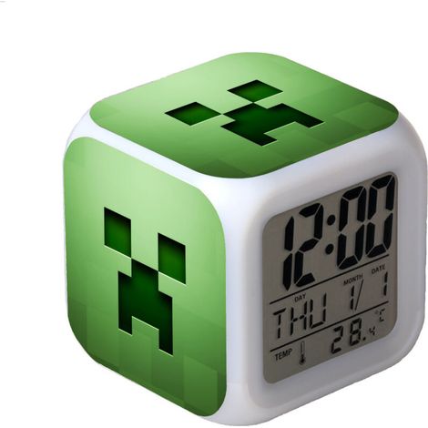 Digitaler Multifunktionswecker Minecraft-Wecker LED-Edition