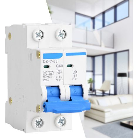 DZ47-63 2P 40A 400VAC modularer Leistungsschalter mit Fehlerstromschutz, automatischer Umschaltung (1/5)
