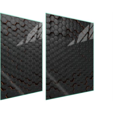 GLASSCHUTZPLATTE FÜR HERD 70x52 SCHWARZ (1/5)
