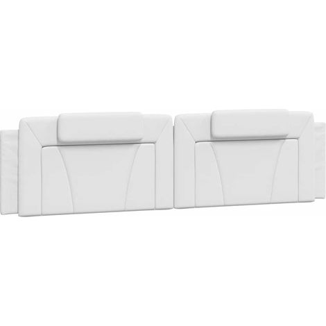 Coussin de tête de lit Viana blanc 200 cm similicuir (1/5)