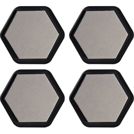 Lot de 8 Patins de Déplacement "Meuble" 10cm Noir (1/5)