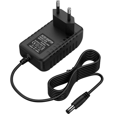 Cable de carga de alimentación de 12 V 1 A, adaptador de corriente alterna universal de 12 W 100-240 V 50/60 Hz, transformador de 5,5 x 2,5 mm para TV Box, tiras LED, router, tira de cámara (1) (1/5)
