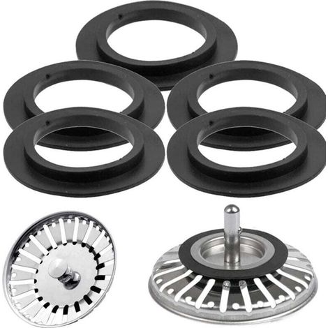 Joint Bonde Evier,6 Paquets Ø extérieur 54 mm, Ø intérieur 32 mm Cuisine Baignoire Bonde Lavabo Joint en Élastomère pour Paniers Filtrants Vidange Bouchon de Vanne et Tamis lavabo Soupape,de (1/4)