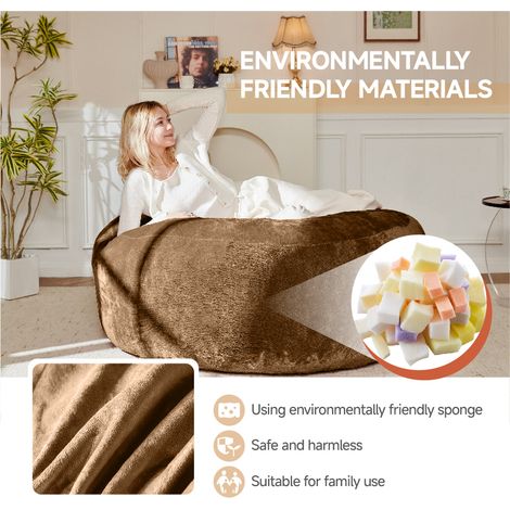 Pouf 150,fauteuil pouf,canapé pour adultes,fauteuil de lecture doux et confortable,adapté à la chambre,au balcon et à d’autres endroits-Xh (1/5)