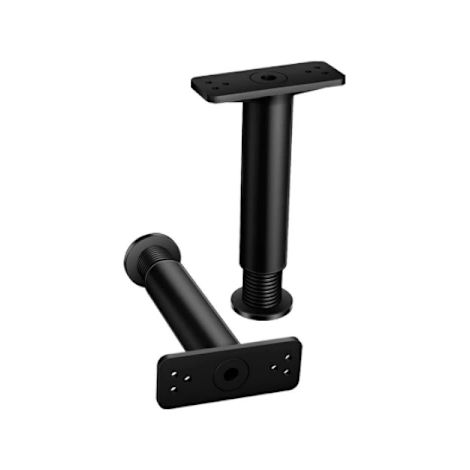 Pied de meuble réglable, robuste, en plastique et acier, pour lits et armoires, noir, 15-25 cm (1/5)