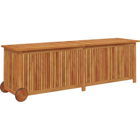 vidaXL Aufbewahrungsbox für den Garten mit Rädern 150x50x58cm Akazienholz