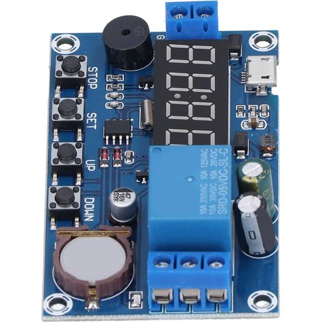 Module de Temporisation Relais 24H, 5 Cycles Programmables avec Alarme Anti-Retour et Contrôle Carte (1/5)