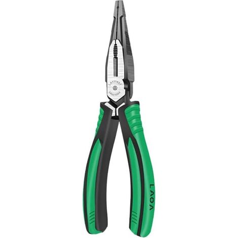 – CR-V Kombinations-Diagonalzange, Spitzzange, Seitenschneider, Kabelschere, professionelles Elektriker-Multifunktionswerkzeug (1/4)