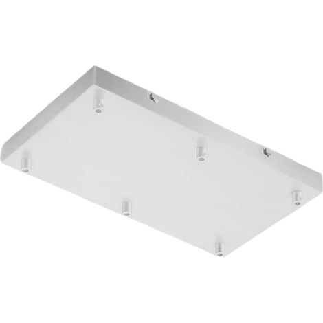 Ofelia Mini B R/6 Rosace Rectangulaire - Base Pour Suspension À 6 Trous, Finition Blanc Mat, Degré Ip20 - Gealuce (1/3)