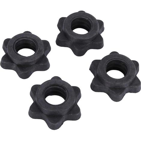 paires d'écrous hexagonaux pour haltères, écrous pour barres d'haltères, colliers de serrage à vis pour barres d'haltères, adaptés aux exercices d'entraînement. (1/5)