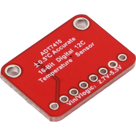 ADT7410 Temperatursensor-Breakout-Board mit I2C-Schnittstelle, präzises Temperatursensormodul für einen Messbereich von -40 °C bis 105 °C, 2,7 V–5 V DC (1/5)