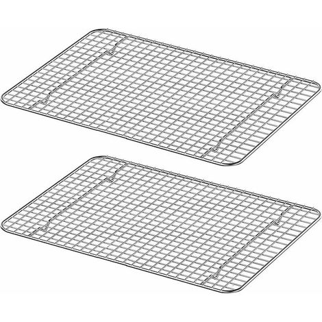 2 piezas Rejilla para hornear Rejilla de enfriamiento 100% acero inoxidable 304, 38252cm, Horno confiable y a prueba de óxido, perfecto para cocinar y asar a la parrilla.