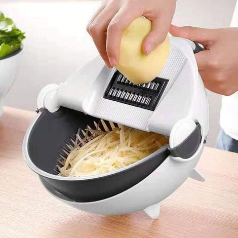 Panier à légumes Coupe-légumes [9 IN 1], Légumes multifonctionnels Chopper Cuisine Veggie Fruit Shredder Rape Trancheuse Portable-Fei Yu (1/5)