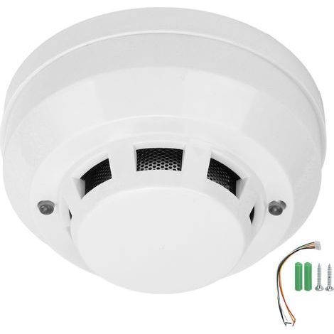 High-sensitivity smoke detector with audible and visual alarm and red LED indicator (1/5)