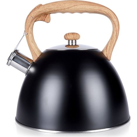 Automatic Whistle Iron in Black Stainless Steel for All Stoves (1/5)