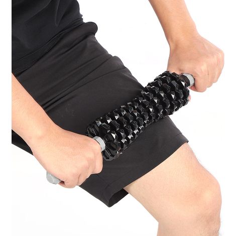 Rouleau de Massage Sportif pour Récupération Musculaire - Bâton Noir pour Yoga, Fitness et Soulagement des Courbatures (1/5)