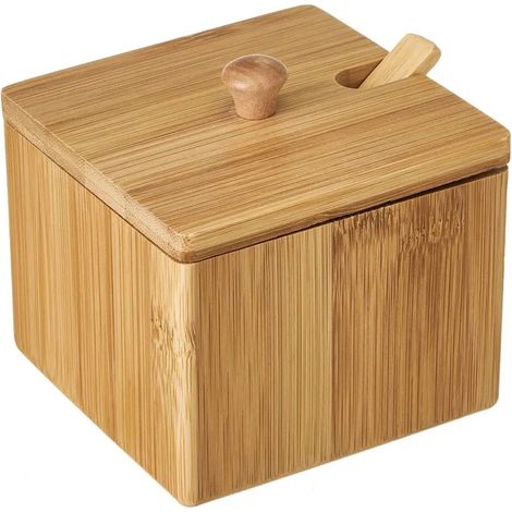 Azucarero de bambú con cuchara de 400 ml (1/5)