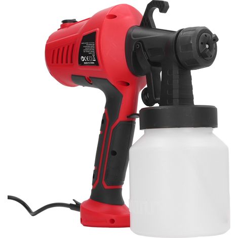 Pistolet électrique de pulvérisation pour peinture latex, machine à peindre portative, pistolet vaporisateur 110V norme US (étiquette voltage à apposer sur l'emballage), rouge (1/5)