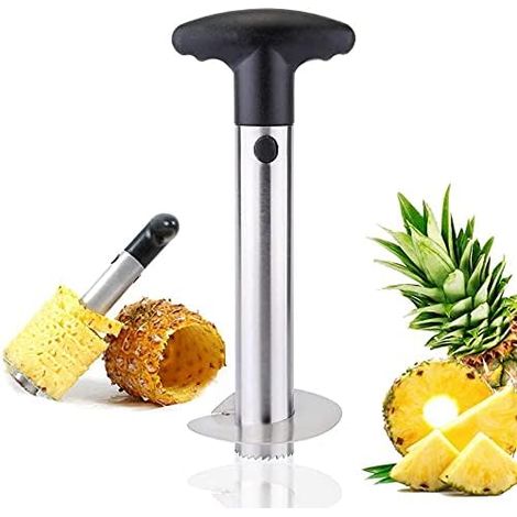 Coupe-ananas inox, facile à nettoyer, poignée antidérapante. (1/5)