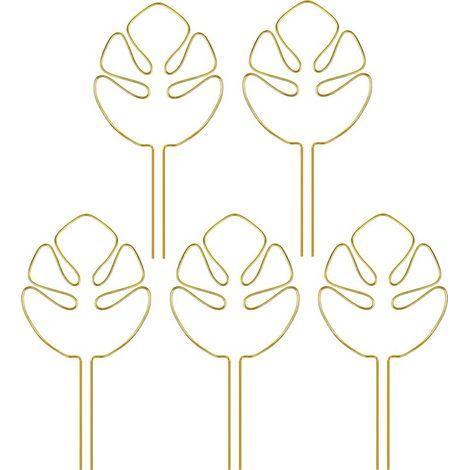 Lot de 5 supports pour tiges de plantes - Stabilisateurs et pinces de maintien, conception unique pour les plantes grimpantes, ensemble de pinces en bambou en forme de carapace de tortue, support idéa (1/5)