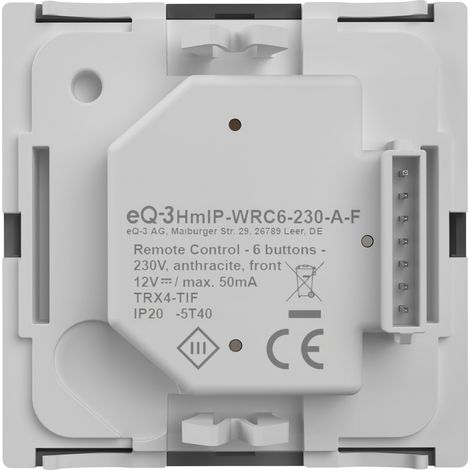 Homematic IP Wandtaster Homematic IP Funk Wandtaster – 6-fach, 230 V, anthrazit (1/5)