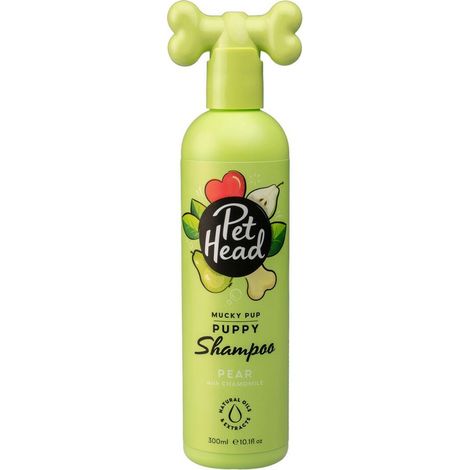 Pet Head Shampoo Mucky Pup per cuccioli  Profumo di pera  Shampoo per cani con Ingredienti Naturali e Vegani  Formula delicata per cuccioli e cani di più di 8 settimane  300ml (1/5)