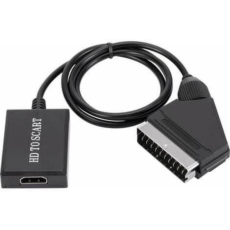 convertisseur hdmi vers péritel adaptateur audio vidéo hd 1080p pour hdmi vers péritel Sky Box Stb (1/5)