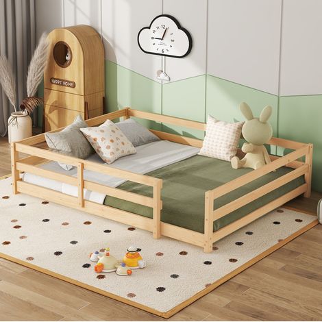 struttura letto 140x200 Montessori pino naturale OKMYHOME (1/5)