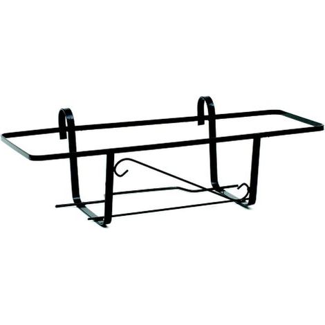 JardiniA re de balcon en fer forgA mod Napoli 40 cm vases extA rieurs noirs
