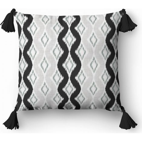 Taie d'oreiller décorative 45x45 cm, motif mosaïque ethnique (1/2)