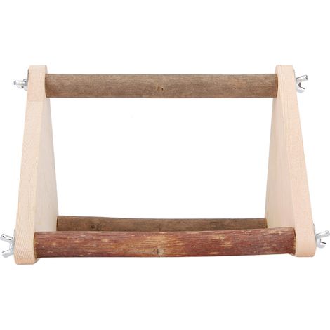 Perchoir portable en bois naturel pour petits et moyens perroquets (1/5)