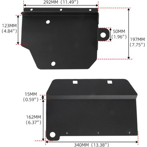Fahrzeugmodifikation: Spritzschutz für den Unterboden des linken Hinterrads, Kotflügel aus Aluminiumlegierung, passend für Ford 22-25 (1/4)