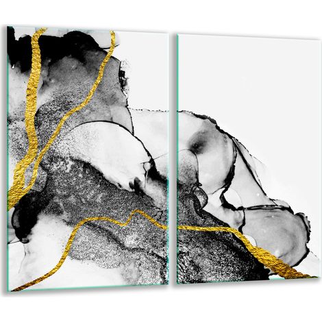 Tagliere di vetro 2x 30x52 marmo (1/5)