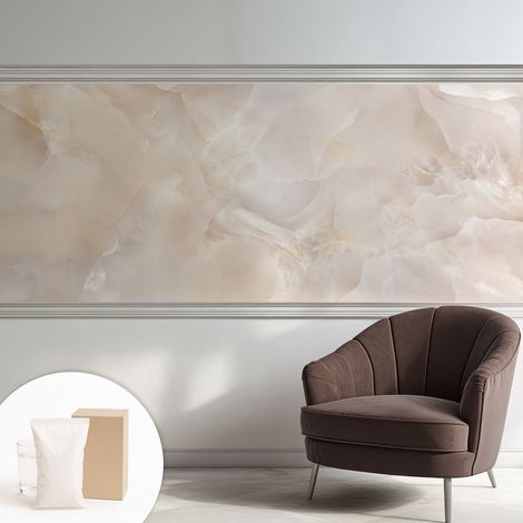 Carta Da Parati In Vlies Decorativa Per Pareti - Con Motivi Moderni - Con Colori Intensi - Per Ufficio Marmo delicato 250x104 cm (1/5)