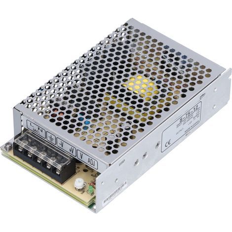Alimentation à découpage 12V 6A pour conversion 110V/220V, boîtier aluminium - S-75-12 (1/5)