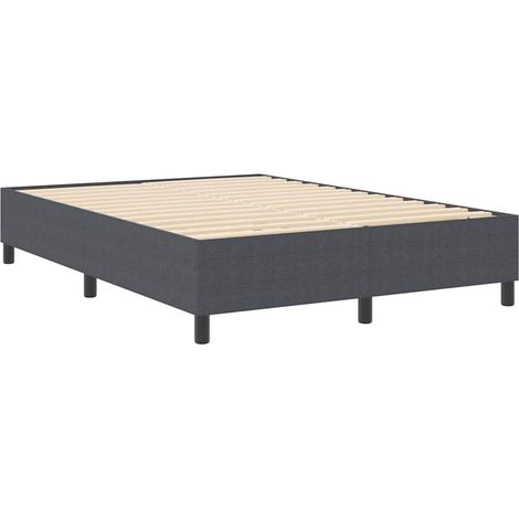Lit double,Lit adulte,Lit box spring Gris foncé 140x200 cm Tissu côtelé CFW2658773 (1/5)