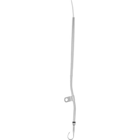 Jauge d'huile tube en acier inoxydable outil de mesure niveau fluide remplacement Ford 302 351C Cleveland moteur chromé argenté (1/5)