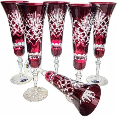 Verres à champagne Ruby Crystal 170 ml Ananas (1/4)