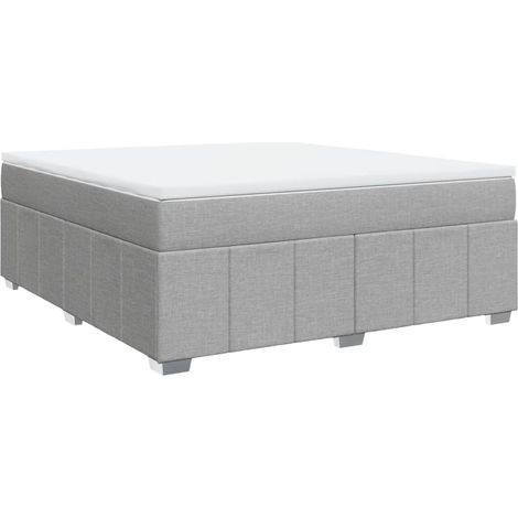 Maison Exclusive - Giroletto a Molle con Materasso Grigio Chiaro180x200 cm Tessuto