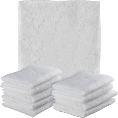 Lot de 10 filtres découpables pour hotte de cuisine absorption des graisses et prévention des odeurs en papier blanc (1/4)