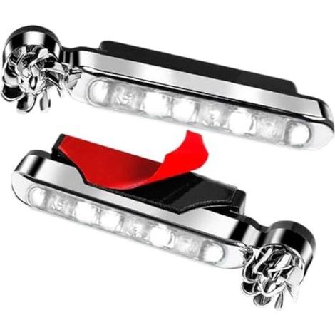 2 Pièces Décorations LED Réglables pour Phares de Voiture, Scooter, Moto, Camion, SUV, Berline, Vélo – Idéal pour Conduite Extérieure, Route, Camping (1/5)
