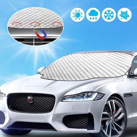 Coverage windshield Car, Tarp By Breaks Protection Magnetic Coverage Repliable, Universal Coverage By Breaks for Anti Frost, Snow, Iced, UV, Rain & Sun - 2 x 1,6 x 1,2cm (1/5)