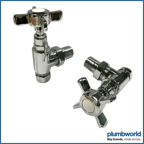 Galiflo Traditional Cross Head Angled Radiator Valve (Pair) (1/5)