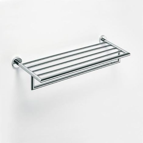 Etagère, tablette porte-serviettes OMEGA laiton chromé 65,5x12x21,5 cm (1/4)