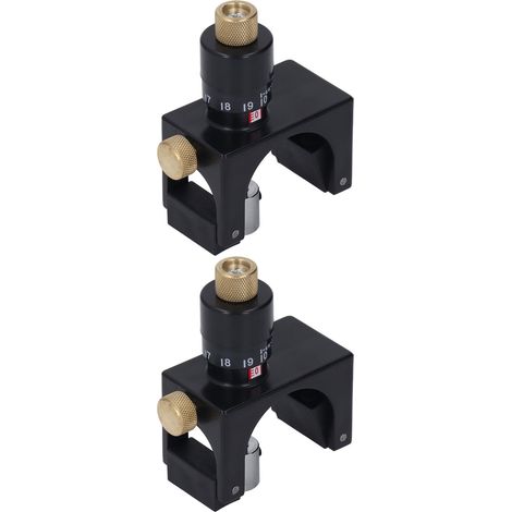 Lot de 2 calibres réglables pour réglage lame dégauchisseuse en acier à haute tencité avec aimant boîtier noir (1/5)