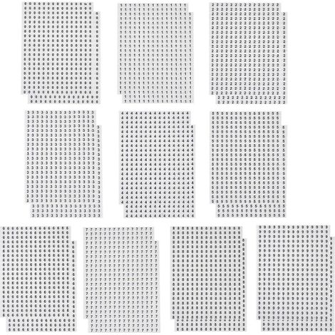 6000 étiquettes autocollantes rondes numérotées pour l'organisation de la maison, du bureau et de la salle de classe – Étiquettes amovibles pour poubelles, boîtes à outils et plus encore (1/5)