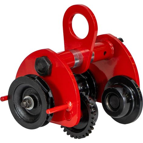 Mw Tools – Chariot porte-palans 2T avec entraînement par chaîne – Capacité 2 tonnes – Longueur chaîne 2,9m – Compatible poutres IPE/HEA – HNRKG2T
